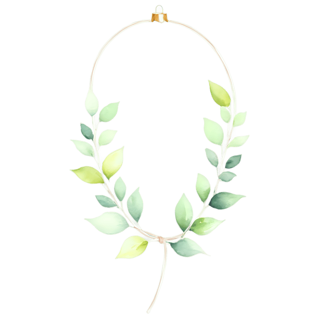 Free transparent PNG: Watercolor Ivy Loop Ornament PNG – Transparent Background Decorative Clipart
