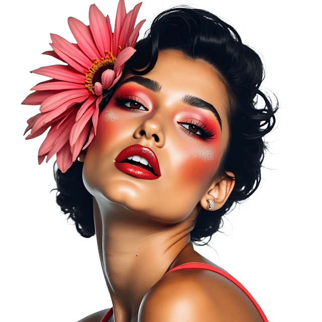 Free transparent PNG: Colorful Makeup Portrait PNG Clipart  Perfect for Beauty Projects  Artistic Creations