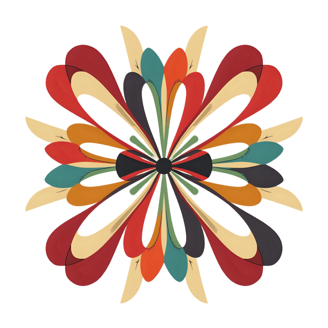 Free transparent PNG: Colorful Symmetrical Ribbon Ornament with Bow PNG Design for Decorative Use
