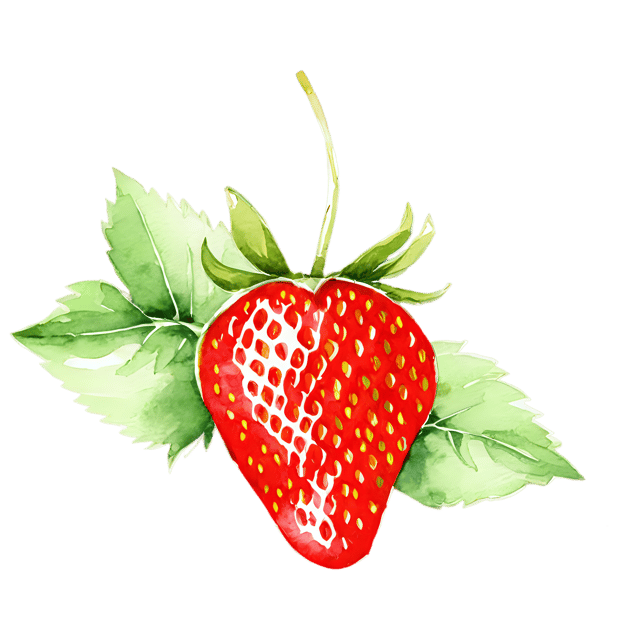 Free transparent PNG: Strawberry Watercolor Illustration - Transparent PNG for Food Artwork & Design