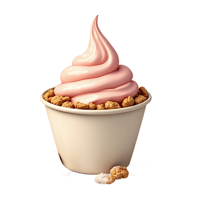 Free transparent PNG: Frozen Yogurt Cup with Granola Crunch  Healthy Dessert Clipart, free downloadable png