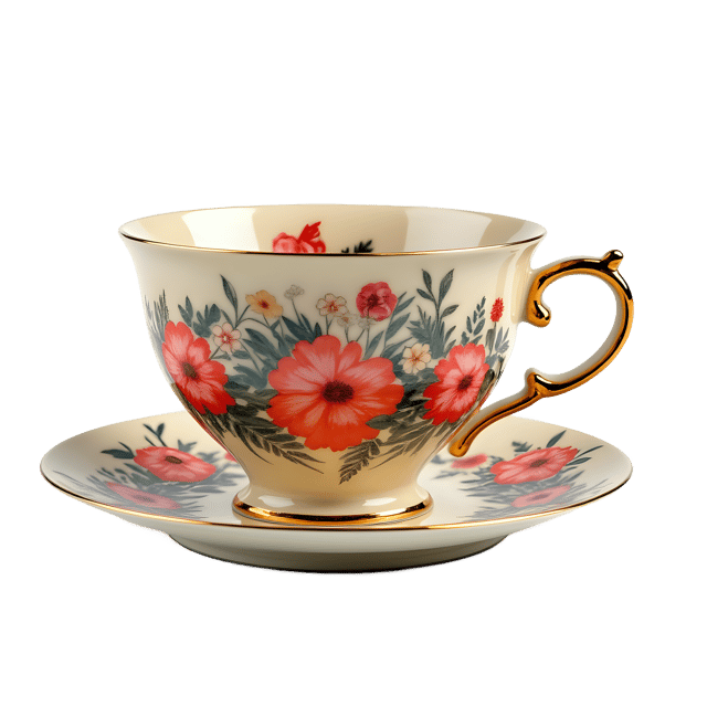 Free transparent PNG: Floral Tea Cup PNG Clipart  Perfect for Design Projects  Crafts