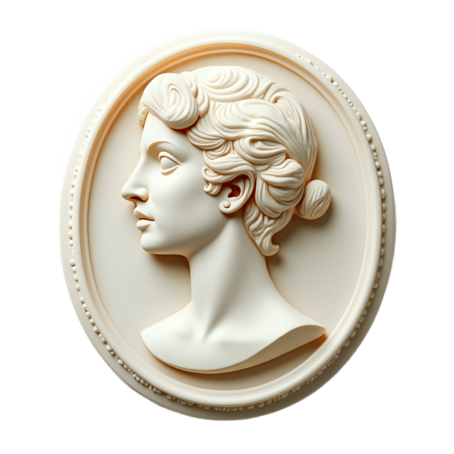 Free transparent PNG: Ivory Cameo  Detailed Antique Jewelry Design, free download png