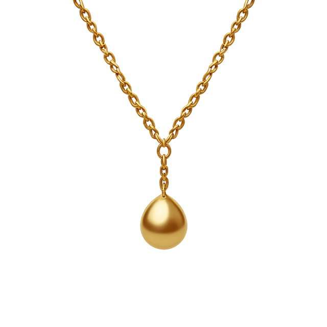 Free transparent PNG: Elegant Gold Necklace with Delicate Chain and Pendant Design