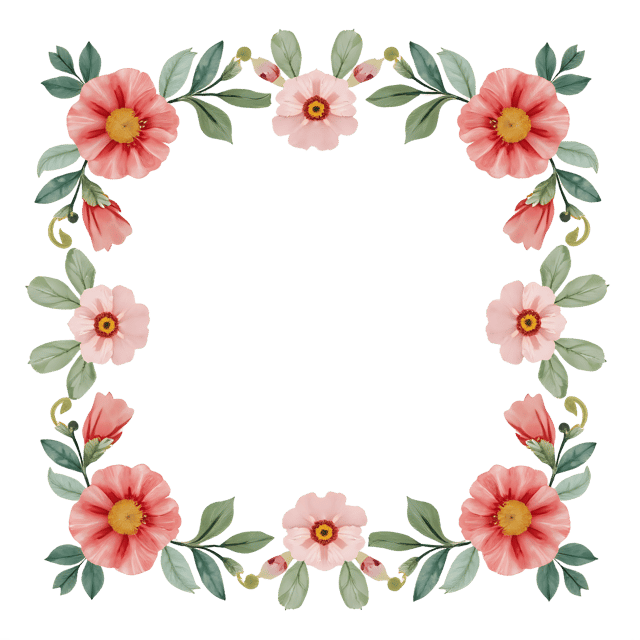 Free transparent PNG: Blank Floral Square  Free Downloadable PNG Clipart