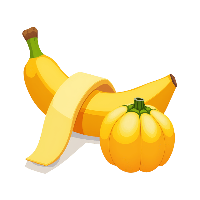 Free transparent PNG: Golden Banana Squash Illustration with Smooth Skin and Bulbous Shape