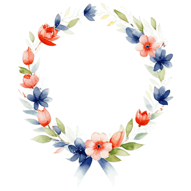 Free transparent PNG: Watercolor Floral Garland PNG – Transparent Background for Nursery Decor, Crafts & Clipart