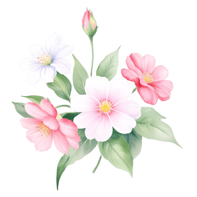 Free transparent PNG: Flower Painting with Transparent Background PNG