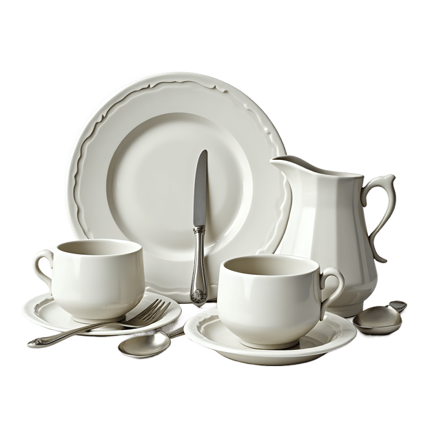 Free transparent PNG: Vintage Still Life with Porcelain and Silverware  Classic Kitchen Clipart, free downloadable png