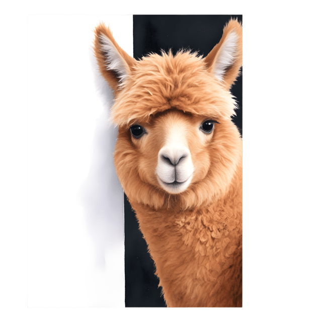 Free transparent PNG: Gentle Alpaca PNG with Transparent Background for Cozy Corner Animal Art