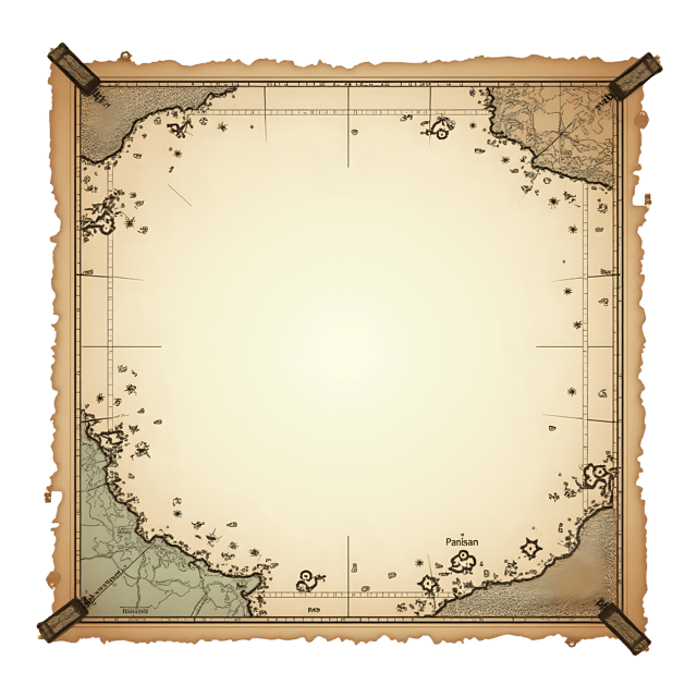 Free transparent PNG: Vintage Map Border Decor Element PNG Clipart  Ideal for Design Projects  Decor