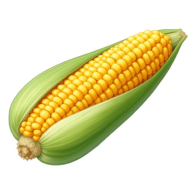 Free transparent PNG: Jumbo Yellow Corn on the Cob Illustration with Husks and Kernels
