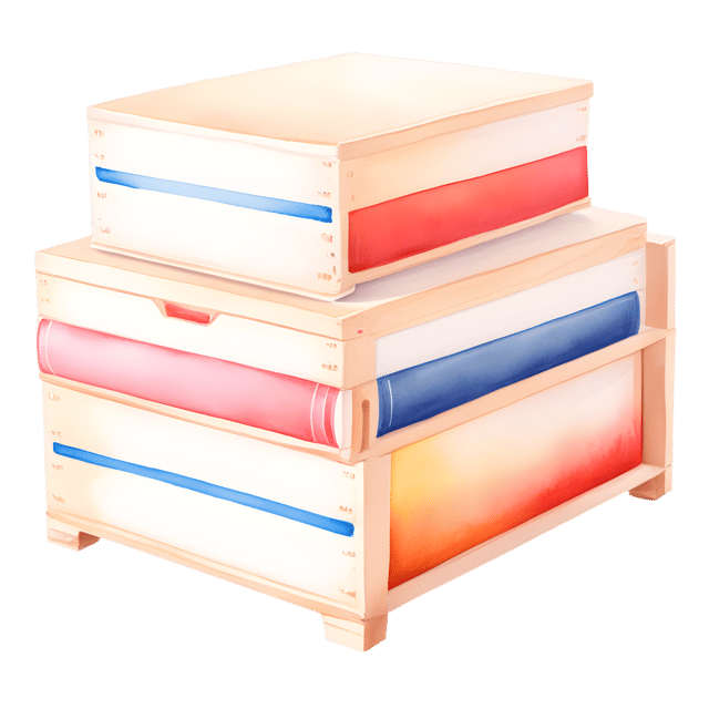 Free transparent PNG: Colorful Book Crate PNG with Transparent Background for Creative Design