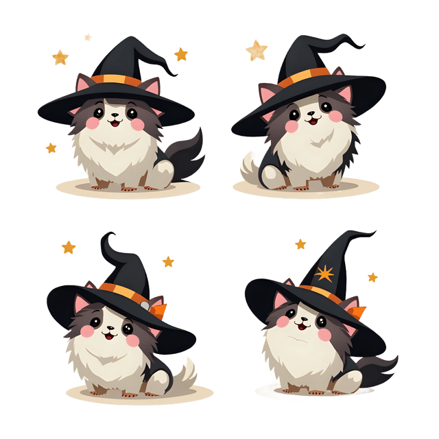 Free transparent PNG: Piebald Pomeranian PNG with Fluffy Fur and Upright Ears