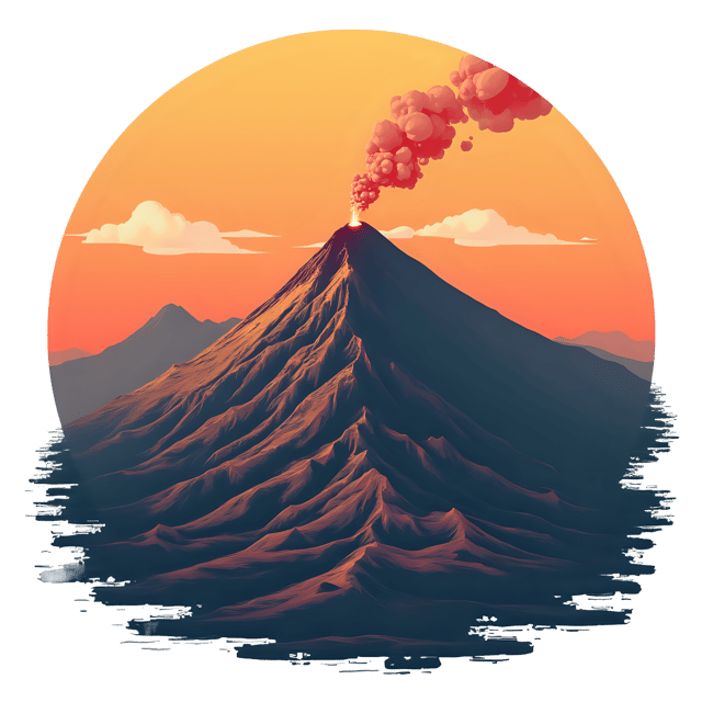 Free transparent PNG: Volcanic Landscape PNG  Dynamic Earth Art for Nature Lovers  Creative Projects