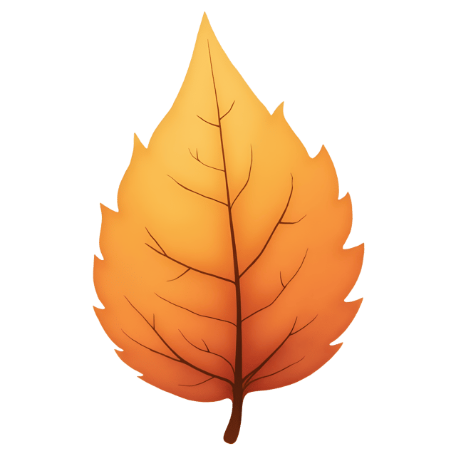 Free transparent PNG: Muted Amber Leaf Cartoon Illustration with Watercolor Aesthetic