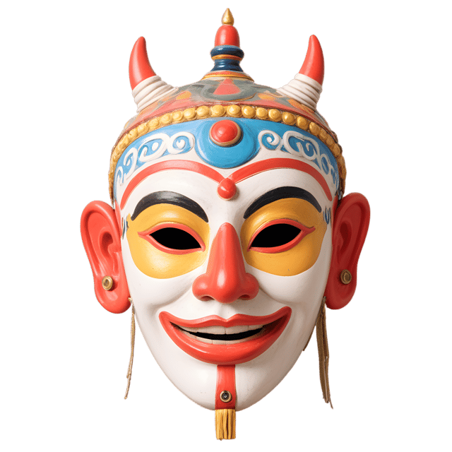 Free transparent PNG: Tibetan Mask PNG with Transparent Background for Art and Craft Projects