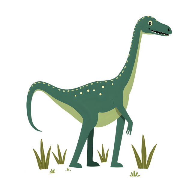 Free transparent PNG: Herbivorous Diplodocus PNG with Gentle Expression and Muted Green Hues