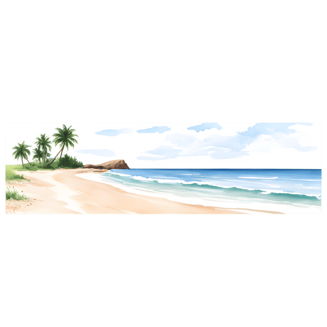 Free transparent PNG: Beach Landscape Transparent PNG Background for Coastal and Nautical Imagery