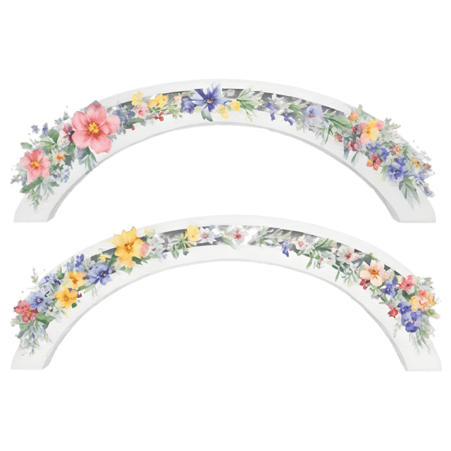 Free transparent PNG: Floral Festival Bridge PNG with Transparent Background