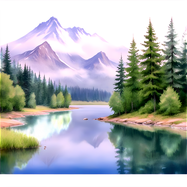 Free transparent PNG: Lake Landscape Transparent PNG Background for Nature Scenes