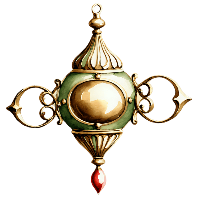 Free transparent PNG: Antique Brass Ornament - Transparent Watercolor Illustration