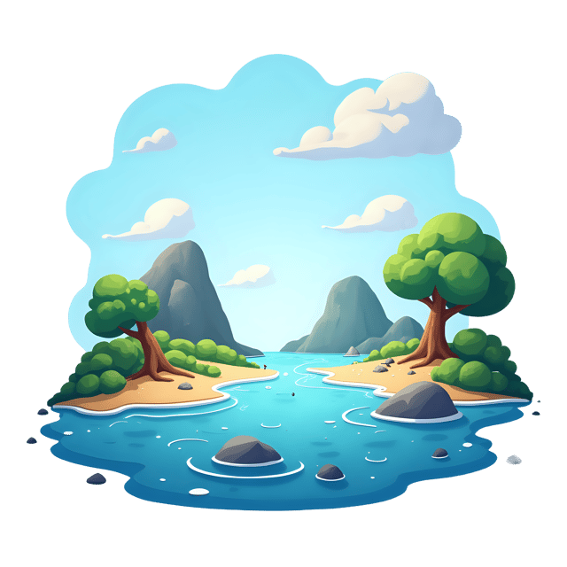 Free transparent PNG: Ocean Landscape with Waves and Boat in Realistic Digital Painting Style