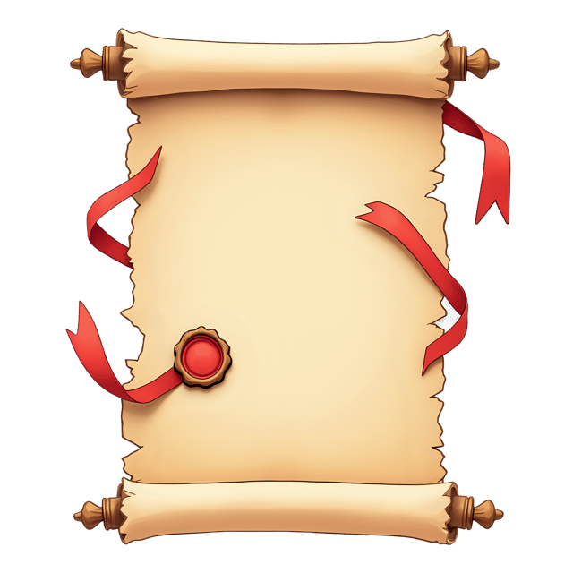 Free transparent PNG: Scroll with Broken Seal  Elegant Decorative Clipart, free downloadable png