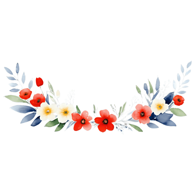 Free transparent PNG: Watercolor Flower Border Design Element – Transparent Watercolor Illustration