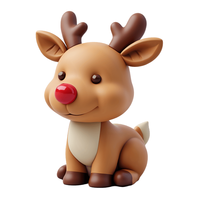 Free transparent PNG: Ceramic Reindeer Figurine PNG with Transparent Background