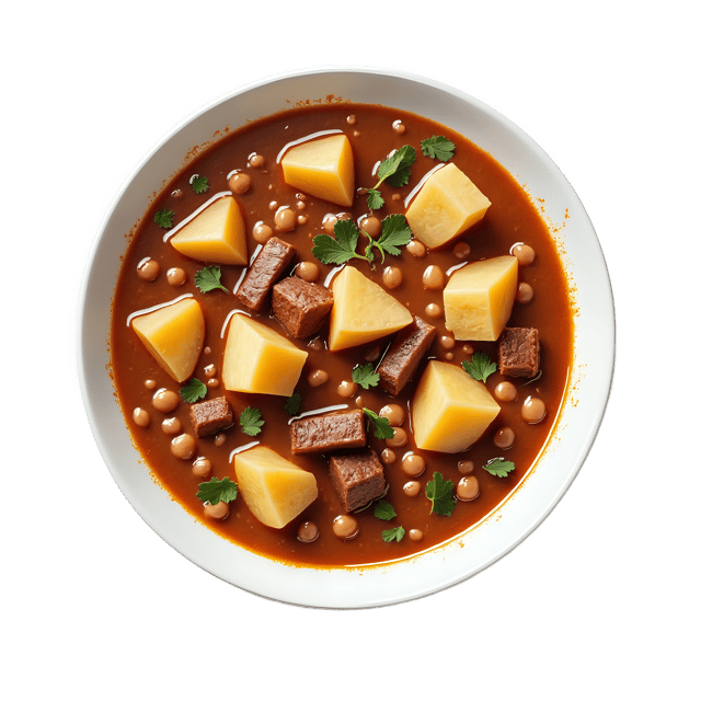 Free transparent PNG: Beef Barley Soup with Diced Potatoes  Free Recipe Clipart PNG Download