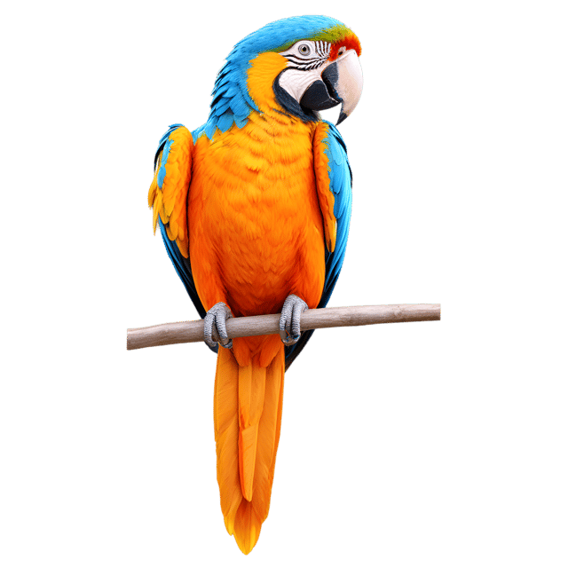 Free transparent PNG: Macaw Bird Transparent PNG for Artistic and Decorative Use