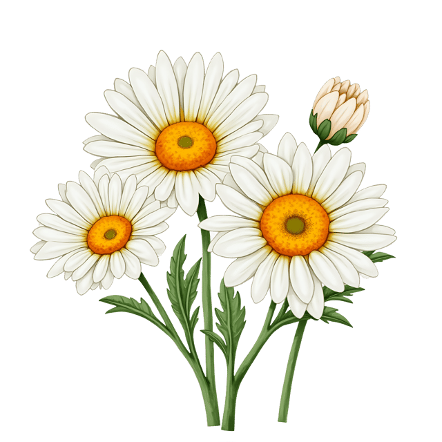 Free transparent PNG: Daisy Cluster  Floral Clipart, free downloadable png