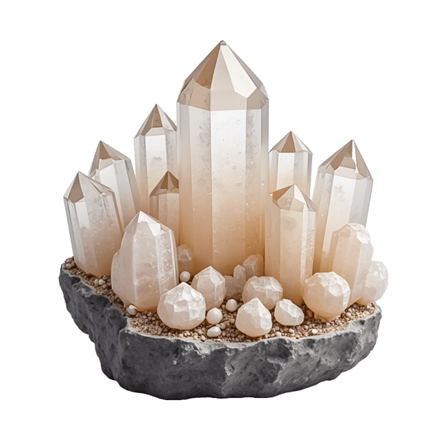 Free transparent PNG: Quartz Crystal Cluster Beaded Setting Clipart