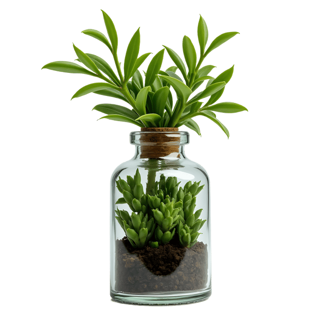 Free transparent PNG: Succulent in a Bottle PNG Clipart  Ideal for Plant Lovers  Creative Projects
