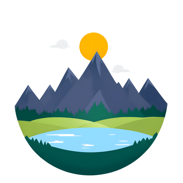 Free transparent PNG: Mountain Peaks in Circle PNG with Transparent Background for Nature and Outdoor Themes