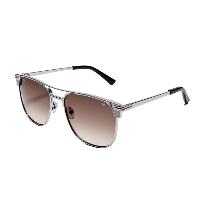 Free transparent PNG: Stiletto Sunglasses Silver Frames Gradient Lenses PNG