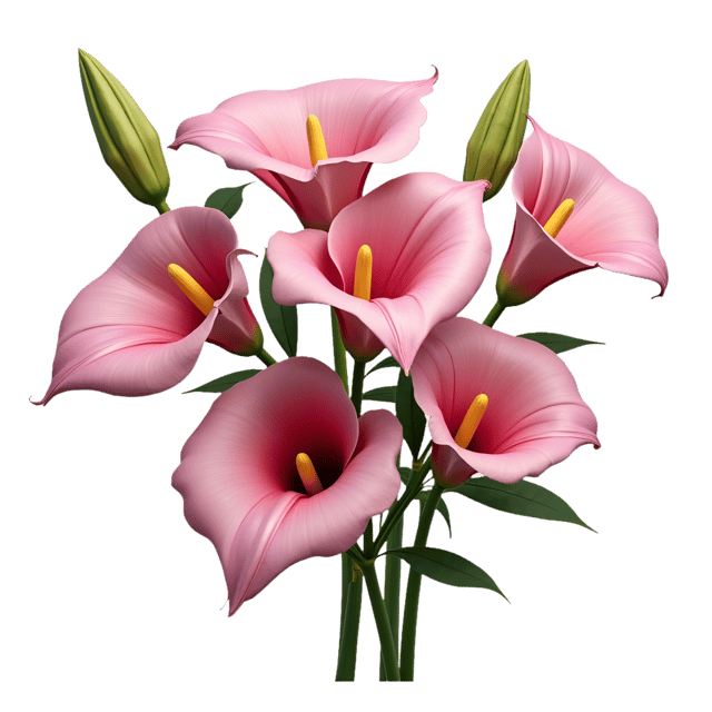 Free transparent PNG: Plum Calla Lilies with Champagne Roses  Flower Clipart, free transparent png download