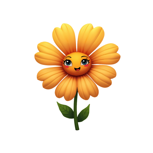 Free transparent PNG: Tiny Flower with Winking Face  Cute Clipart, free png download