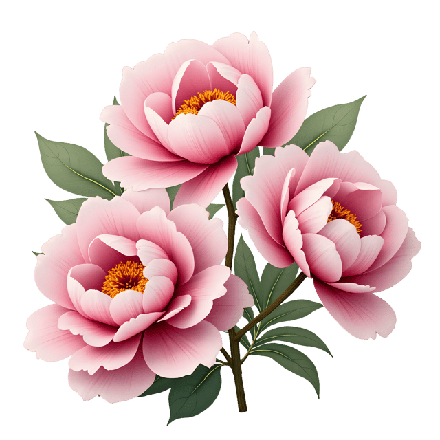 Free transparent PNG: Soft Pink Peony Arrangement PNG with Transparent Background