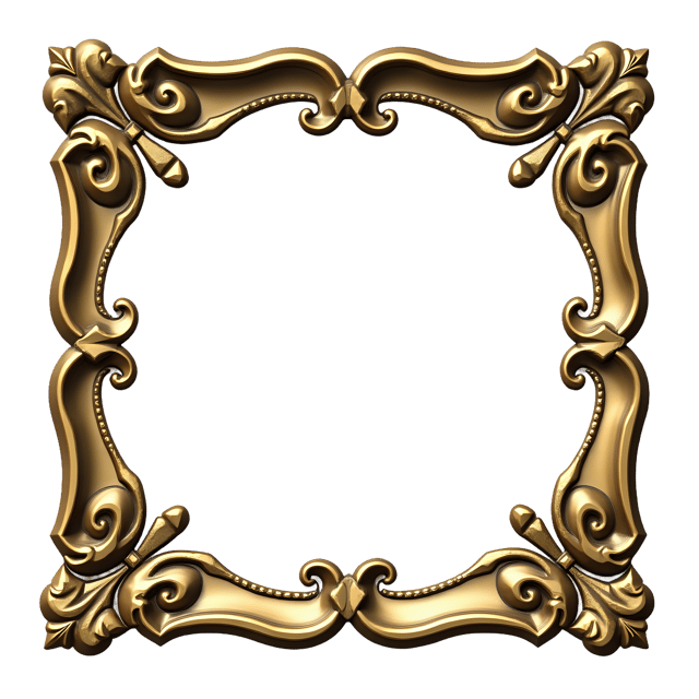 Free transparent PNG: Scrollwork Brass Frame PNG Clipart  Elegant Design Element for Decor  Crafts