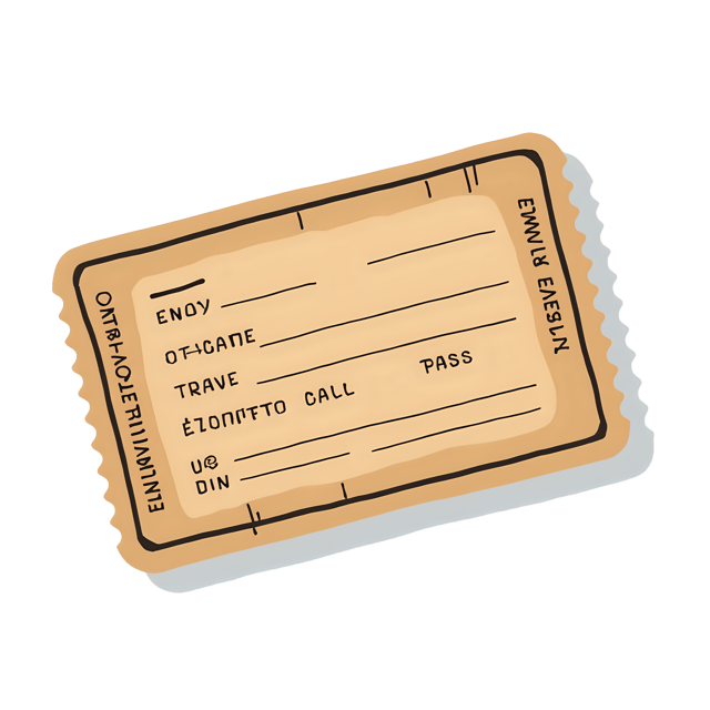 Free transparent PNG: Vintage Ephemera Travel Pass  Historical Document Clipart, free transparent png download