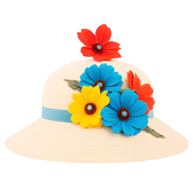 Free transparent PNG: Floral Hat Transparent PNG for Floral Design and Crafts