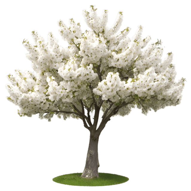 Free transparent PNG: Bloom pear tree PNG - Delicate Blossom Design for Nature-themed Decor and Crafts