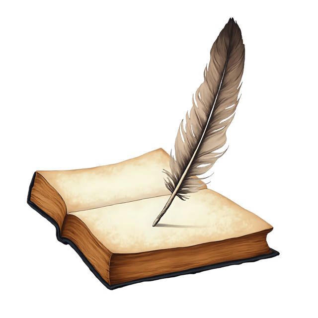 Free transparent PNG: Delicate Feather Tip on Weathered Book  Nature Inspired Clipart, Free PNG Download
