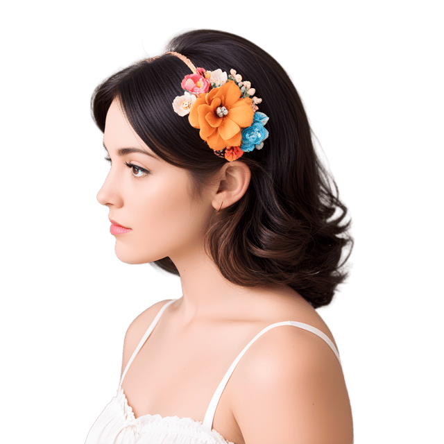 Free transparent PNG: Flower Hair Clip PNG Transparent Background for Floral Accessories and Decor