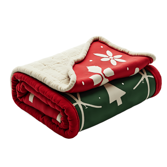 Free transparent PNG: Red Green White Holiday Blanket PNG with Transparent Background for Winter and Christmas Decorations