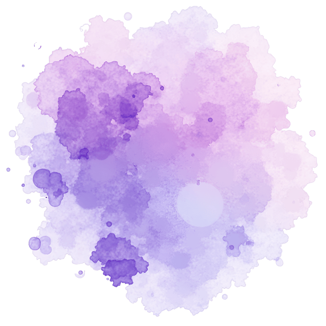 Free transparent PNG: Iridescent Purple Blobs Dissolving Watercolor Illustration Clipart