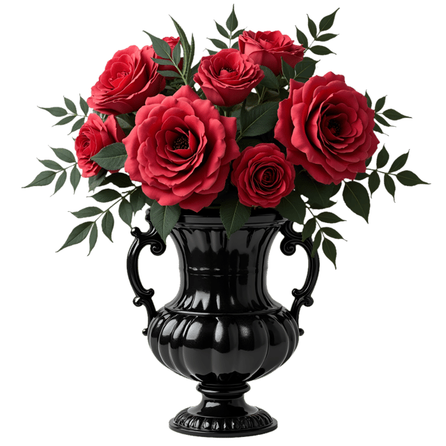 Free transparent PNG: Victorian Gothic Vase  Elegant Floral Design, Free High-Quality PNG Download
