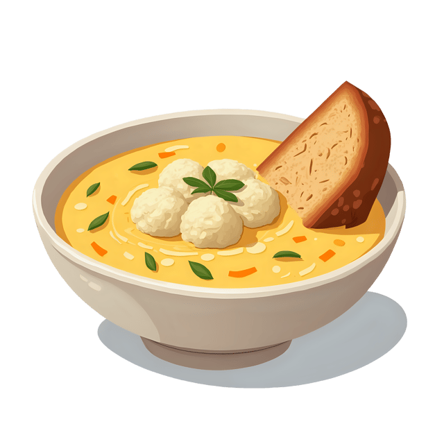 Free transparent PNG: Cauliflower Cheese Soup with Bread Slice  Comfort Food Clipart, free downloadable png
